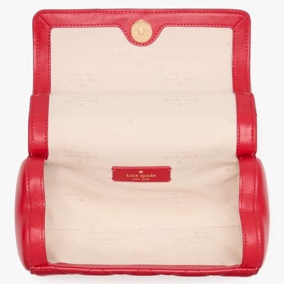 Kate Spade Vibrant Red Quilted Mini Bag - Picture 4 of 4